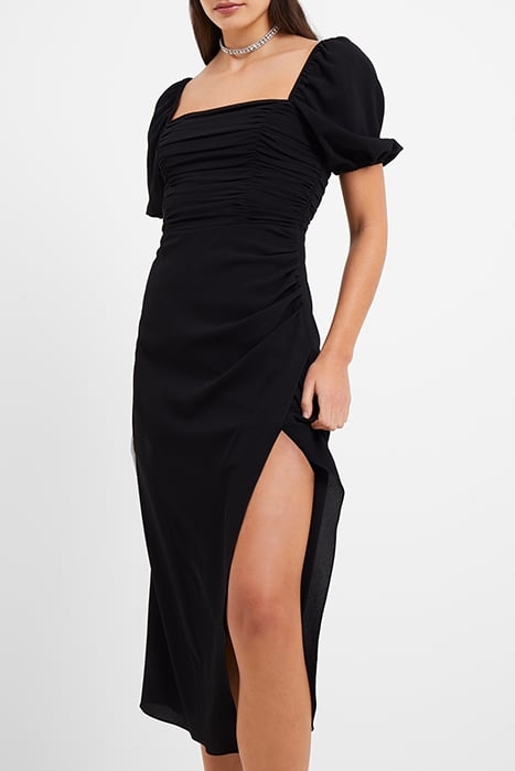 AFINA VERONA RUCHED MIDI DRESS BLACK 5