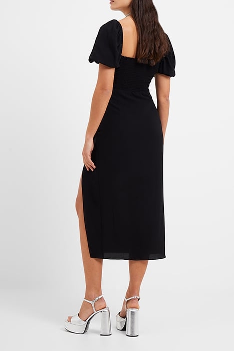AFINA VERONA RUCHED MIDI DRESS BLACK 3