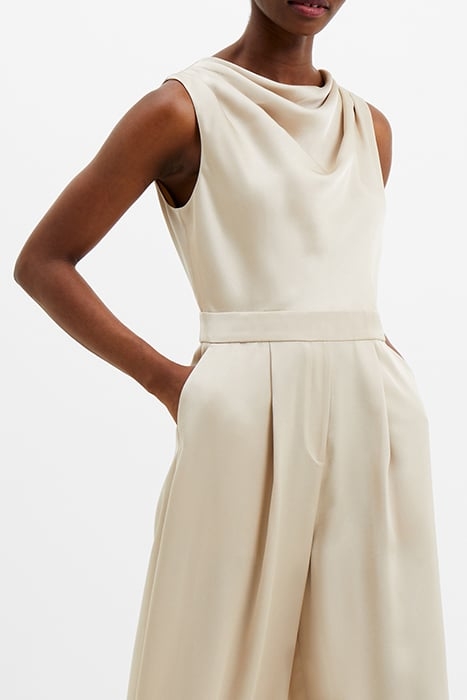 HARLOW SATIN S/LESS JUMP SUIT YELLOW 4