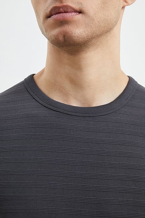 TEXTURE JERSEY T SHIRT BLACK 5