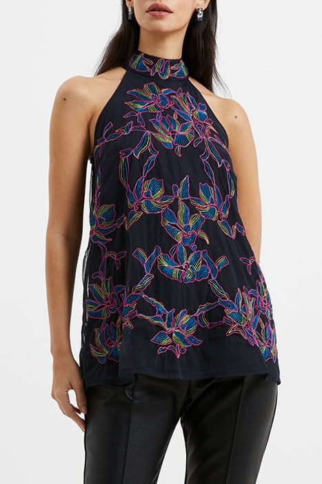 EMILIA EMBROIDERED TOP BLACK 1