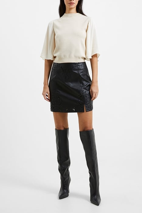 CARLOTAA PU SKIRT BLACK 2