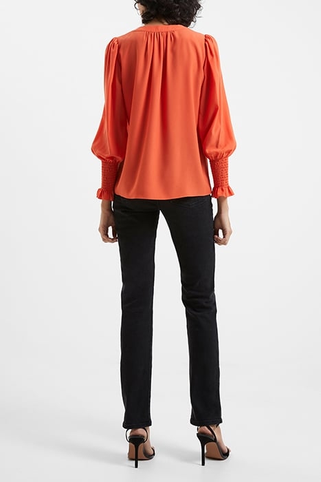 CREPE V NECK BLOUSE RED 3