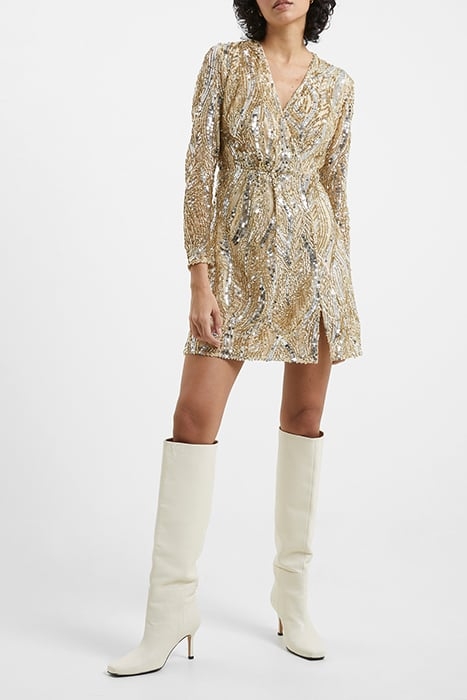 DENIZ EMBELLISHED LS MINI DRES BLACK 1