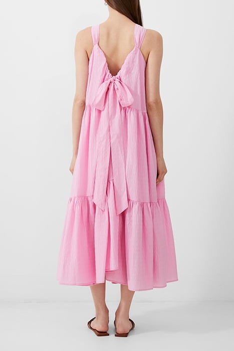 ALESKA TEXTURED DRESS RED 2