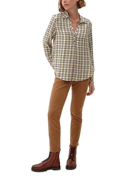 S.OLIVER BLOUSES BROWN CHECK 3