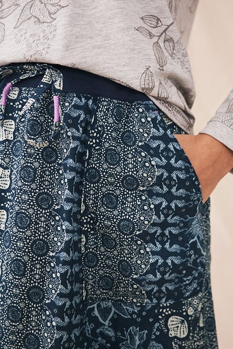 EFFIE LINEN SKIRT BLUE 5