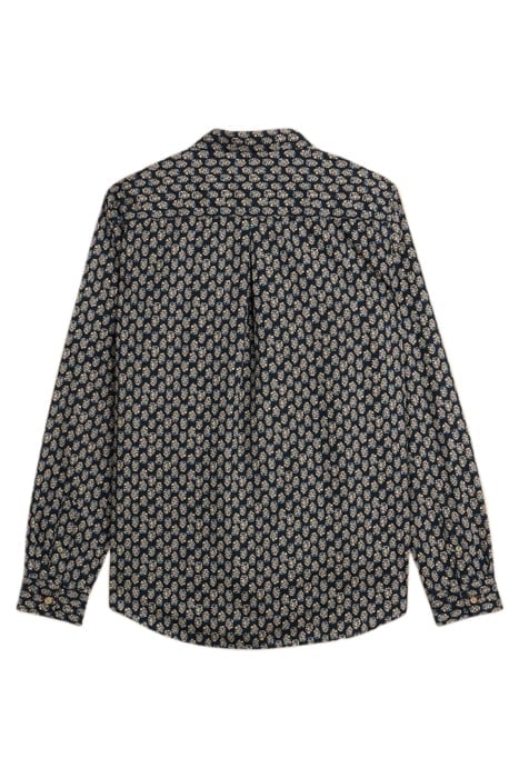 GEO FLORAL PRINTED SHIRT NAVY PRINTED 2