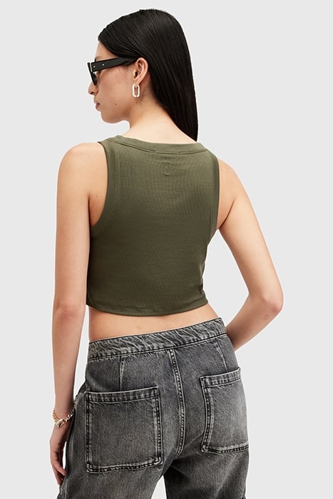 RINA CROPPED TANK TARMAC GREEN 2