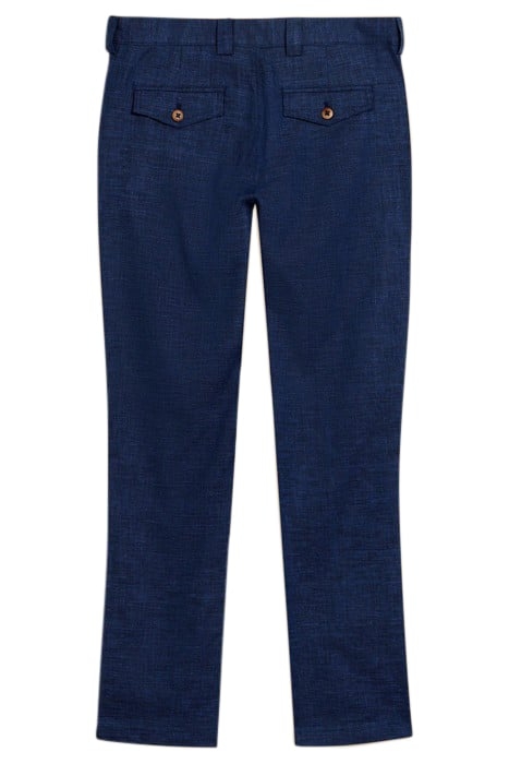 LINEN BLEND TROUSER DARK NAVY 2