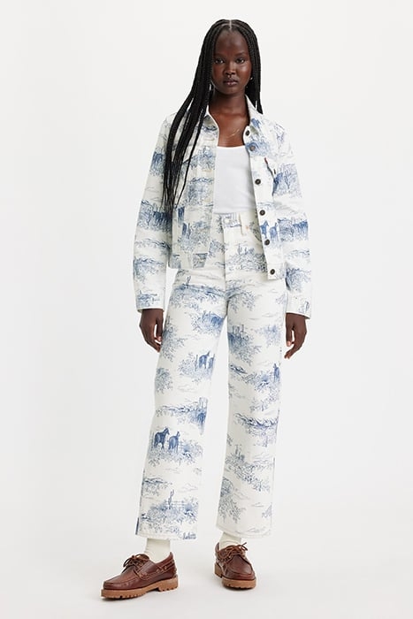 RIBCAGE STRAIGHT JEANS PANT WHITE 1