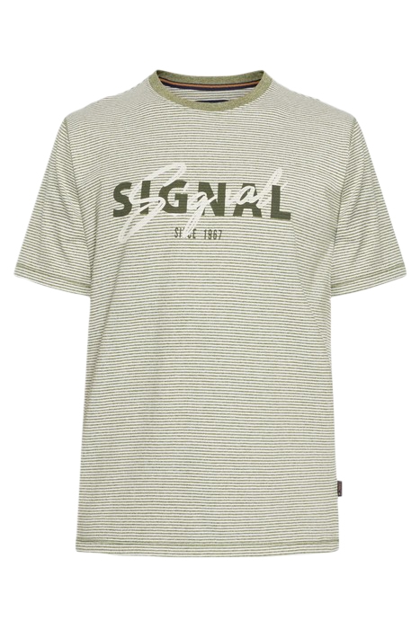LUKESI PRINT STRIPE TEE OLIVE GARDEN 4
