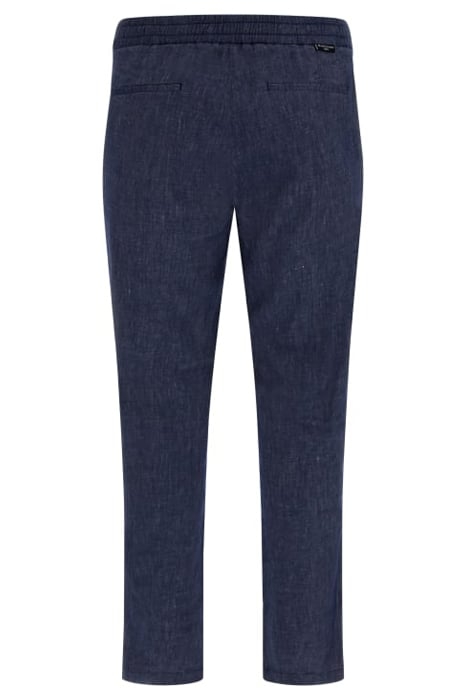 DANNY ELASTIC WAIST BLUE DENIM TAILORED PANT EFFECT 2