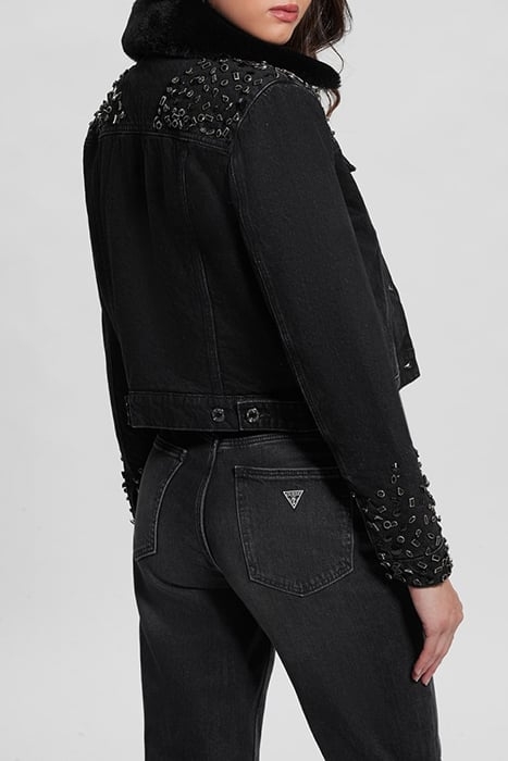 DORIA SHEARLING JACKET CRATERS STONES 2