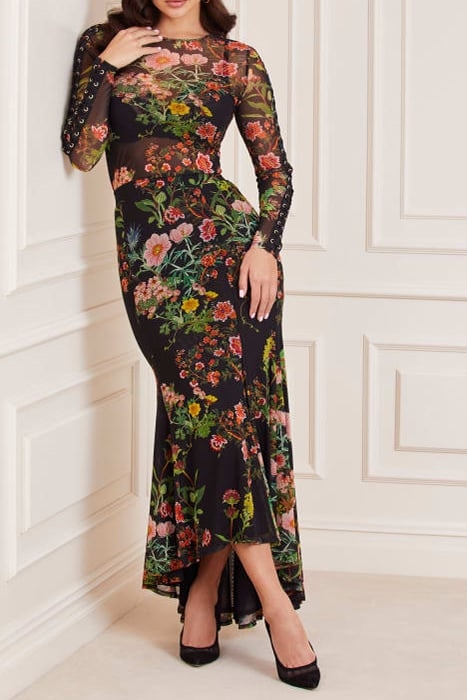 LEWIS MESH SKIRT BLACK BEAUTY PRINT 6