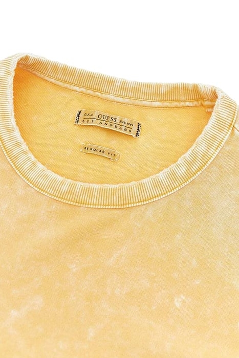 TREATED GUESS LOGO CN SWEATSHI MANGO SEED YELLOW 7