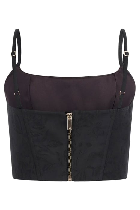 BLOSSOM CORSET TOP JET BLACK A996 2