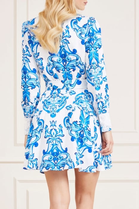 MICOL DRESS SOLID BLUE NOTE 2