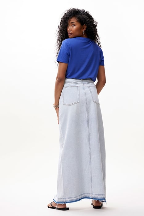 MAXI DENIM SKIRT WASHED BLUE 3