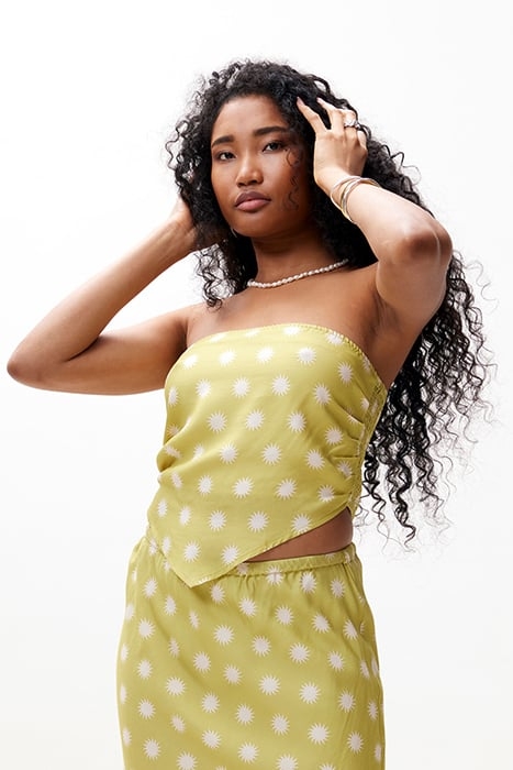 SCARF SMOCK TOP PALM 1