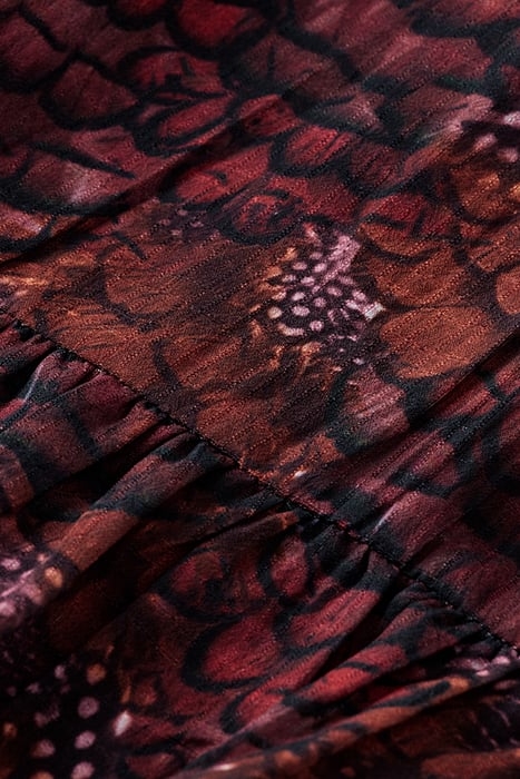 WRAP MINI DRESS FEATHER BORDEAUX 7