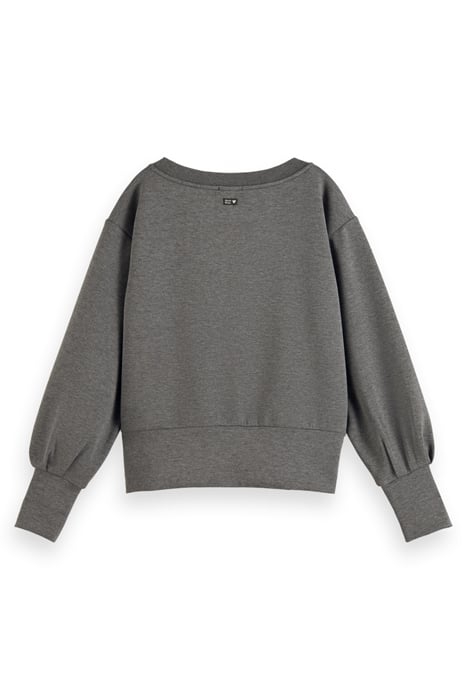 BOATNECK SWEATSHIRT DARK GREY MELANGE 5