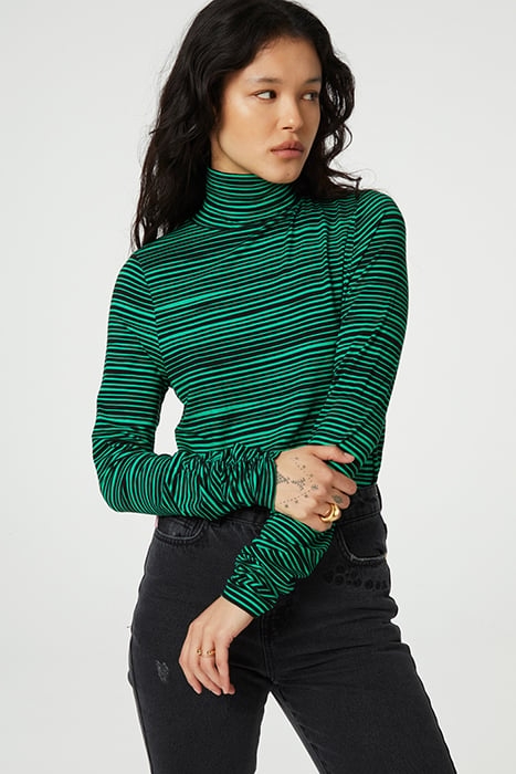 JADE TOP BLACK/FEELING GREEN 1