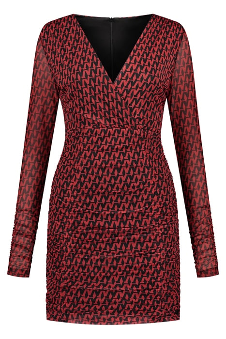 ASIA MESH DRESS RACING RED 1