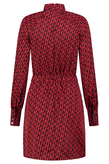 ANKARA PRINTED DRESS RACING RED 2