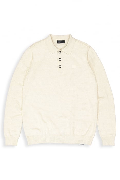 LT CLIFDEN POLO L/S BEIGE GREY 3