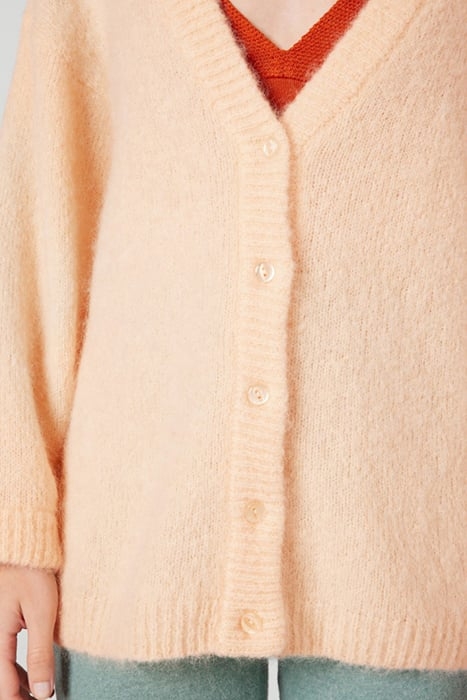 V COLLAR BUTTONED CARDIGAN PECHE 5