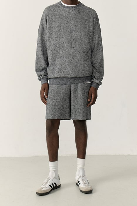 ROUND COLLAR SWEATSHIRT ANTHRACITE CHINE 1