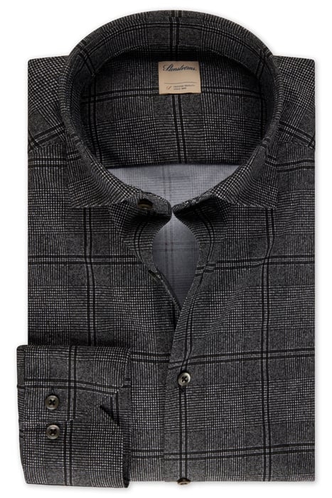 JERSEY SHIRT, SLIMLINE BLACK CHECK 1