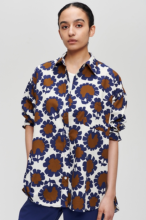 COTTON PRINTED SHIRT JAPAN BLUE 1