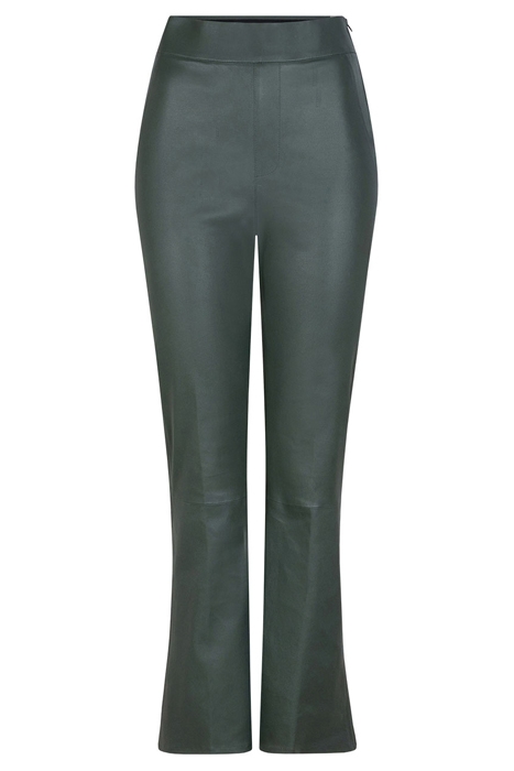 NOME CRP FLARE LEATHER PANTS GRAPHITE GREEN 3