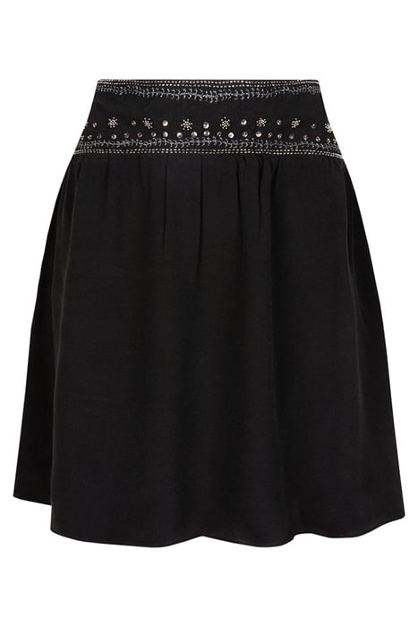 NIROKA EMBELLISHED SKIRT WASHED BLACK 3