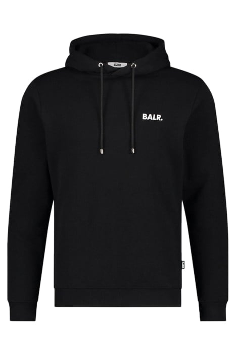 BRAND STRAIGHT SMALL LOGO HOODIE JET BLACK 2
