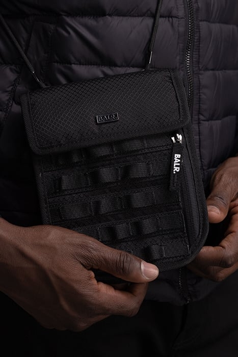 UNISEX FERENTINO RIPSTOP SHOULDER BAG JET BLACK 2