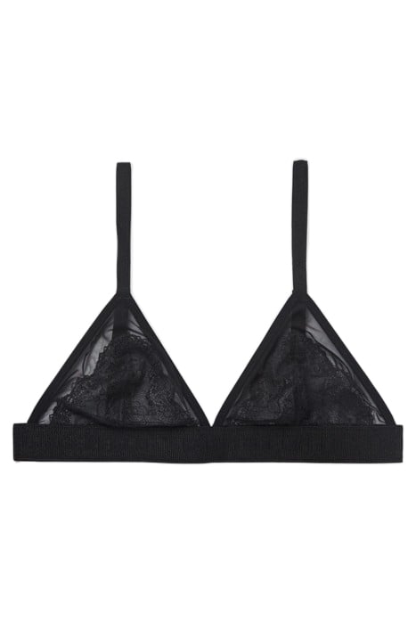 LACE TRIANGLE BRA BLACK 4