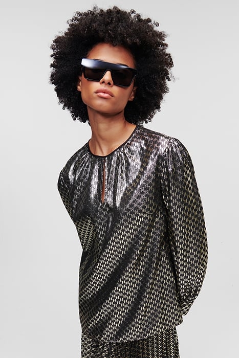 LUREX MONOGRAM SHIRT BLACK/GOLD MONOGRAM 1