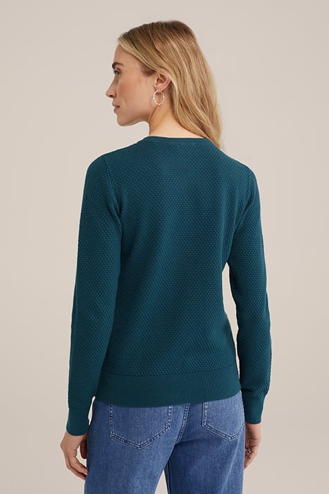 KNITTED CARDIGAN PETROL 2