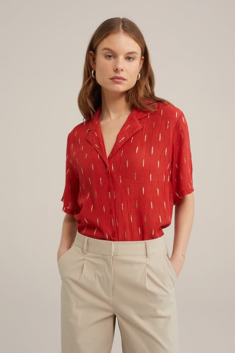 BLOUSE FIRE RED 1