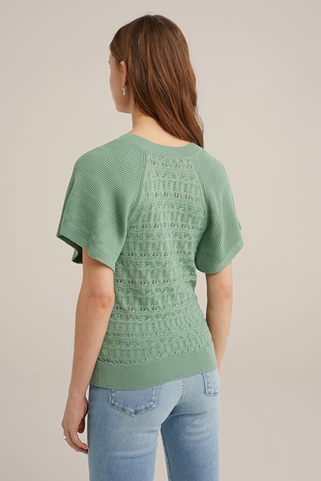 KNITTED PULLOVER GREYISH GREEN 2