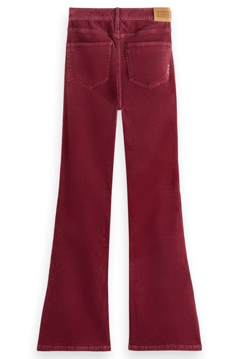 THE CHARM - HIGH RISE FLARED PANTS IN GARMENT DYE CORDUROY B 5
