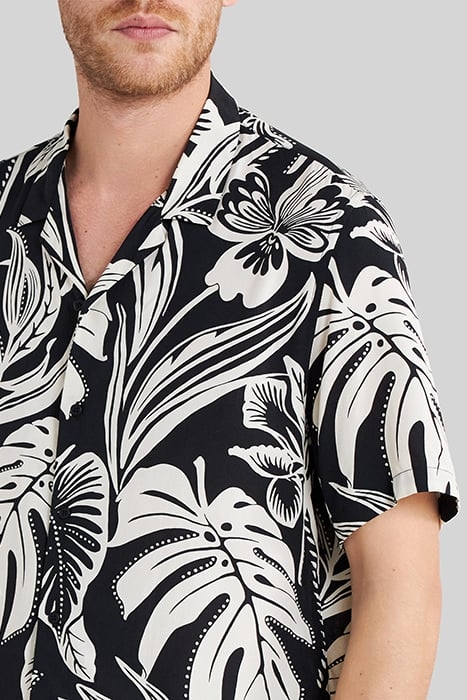 PURE EDITION – BLACK TROPICAL FLOWER REGULAR SHIRT 6