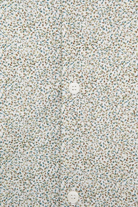 PISTACHIO ORGANIC COTTON MICROLEAF MOTIF SLIM SHIRT 7
