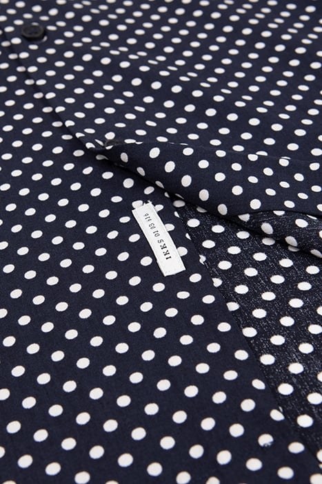 NAVY LENZING™ ECOVERO™ SLIM SHIRT, POLKA DOT MOTIF 8