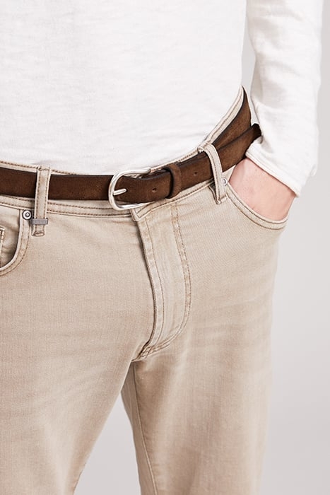 CIGAR SUEDE THIN BELT 2