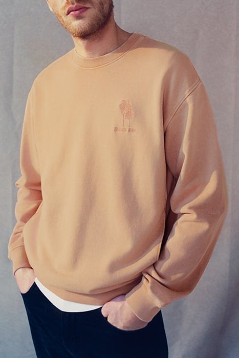 SAND ORGANIC COTTON SWEATSHIRT, PALM-TREE EMBROIDERY 6