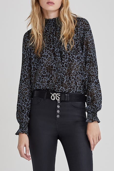 BLUE LENZING™ ECOVERO™ PANTHER-PRINT TOP 1